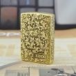 Zippo chính hãng đồng khắc hoa văn nổi logo zp