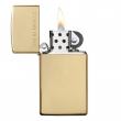 Bật Lửa Zippo Bản Nhỏ Đồng Vàng Khắc Chữ “SOLID BRASS” - Logo Zippo SKU 1654 – Zippo Slim High Polish Brass Engraved