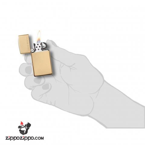 Bật Lửa Zippo Bản Nhỏ Đồng Vàng Khắc Chữ “SOLID BRASS” - Logo Zippo SKU 1654 – Zippo Slim High Polish Brass Engraved