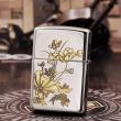 Zippo Chính Hãng Khắc Hình Cá Rồng Bên Hoa Sen Bản Choerm