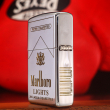 Zippo Chính Hãng Khắc Thương Hiệu Marlboro Phiên Bản Mạ Chrome