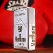 Zippo Chính Hãng Khắc Thương Hiệu Marlboro Phiên Bản Mạ Chrome