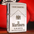 Zippo Chính Hãng Khắc Thương Hiệu Marlboro Phiên Bản Mạ Chrome