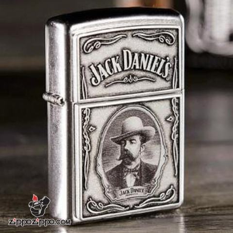 Zippo chính hãng logo hãng rượu JACK DANIELS