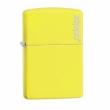 Bật Lửa Zippo Sơn Màu Vàng Chanh Neon - Logo Zippo SKU 28887ZL – Zippo Plain with Logo Neon Yellow Matte