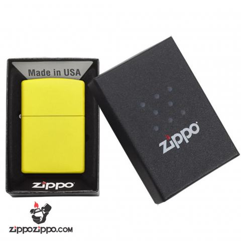 Bật Lửa Zippo Sơn Màu Vàng Chanh - SKU 24839 – Zippo Lemon Matte