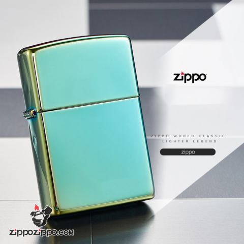 Bật Lửa Zippo Sơn Màu Xanh Lá Trà - SKU 49191 – Zippo High Polish Teal