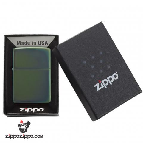 Bật Lửa Zippo Phủ Bóng Màu Xanh Lá - SKU 28129 – Zippo Chameleon