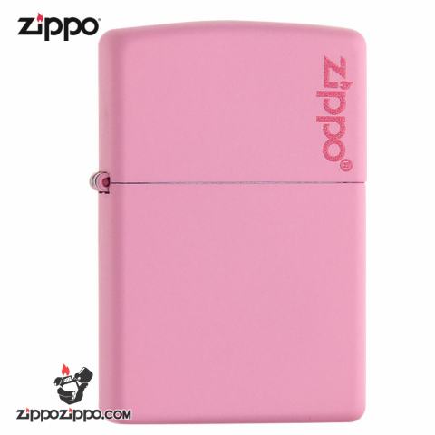 Bật Lửa Zippo Sơn Hồng - Logo Zippo SKU 238ZL – Zippo Pink Matte With Logo