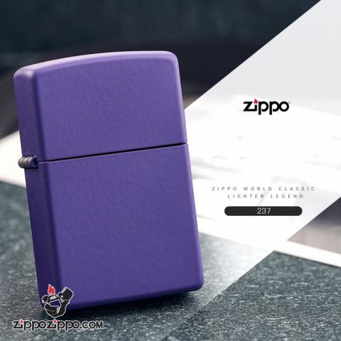 Bật Lửa Zippo Sơn Màu Tím - SKU 237 – Zippo Purple Matte