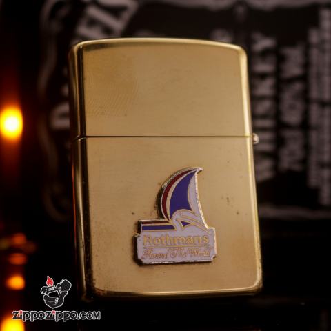 Zippo chu niên 1932-1989 đồng khối solid brass ROTHMANS ROUND THE WORLD