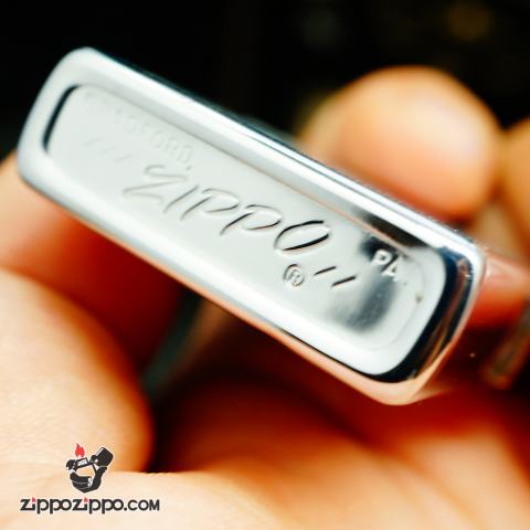 Zippo cổ chrome bạc xước1977