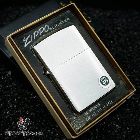 Zippo cổ sản xuất 1978 Chrome bạc vân xước