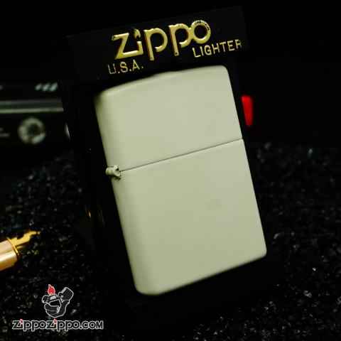 Zippo Cổ Sơn Trắng Tinh Khiết Sản Xuất Năm 2000