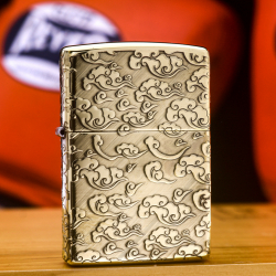 Zippo khắc đám mây bản đồng bóng 254 - Mã SP: ZPC3278-254 