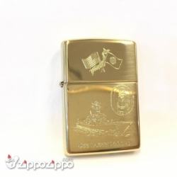 zippo khắc tầu chiến vỏ đồng - Mã SP: ZPC1658