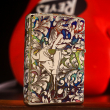 Zippo Khắc Windy Hoa Văn Hai Mặt Bản Mạ Chrome Với Phối Màu Độc Đáo