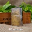 Zippo Màu Đen Bóng Khắc Phật Mạ Vàng